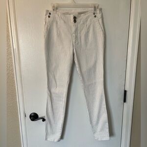 PILCRO AND THE LETTER PRESS Striped White and Gray Pants size 27